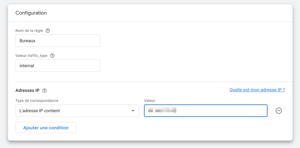 exclure adresse ip google analytics
