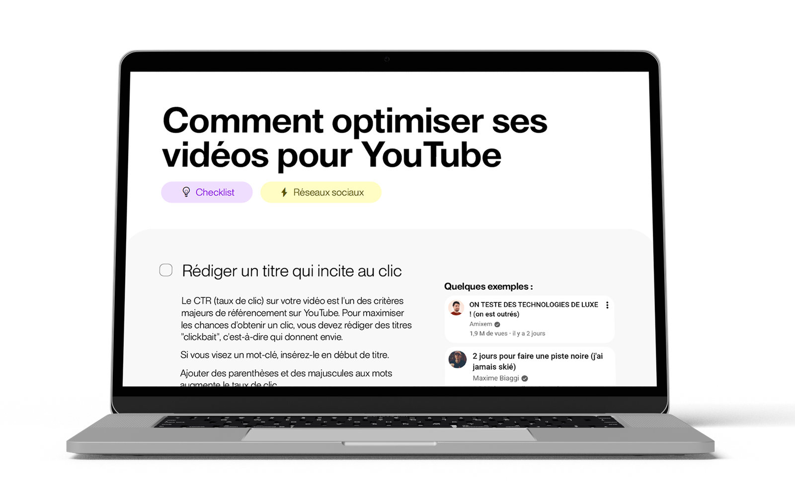 checklist videos youtube