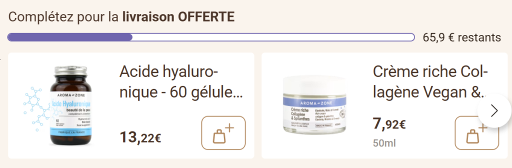 exemple de seuil de livraison offerte