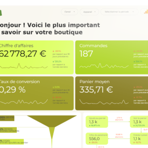 dashboard shopify performances globales