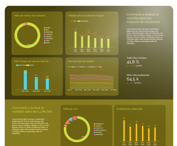 Rush : Reporting mensuel SEO & GEO - Data Studio