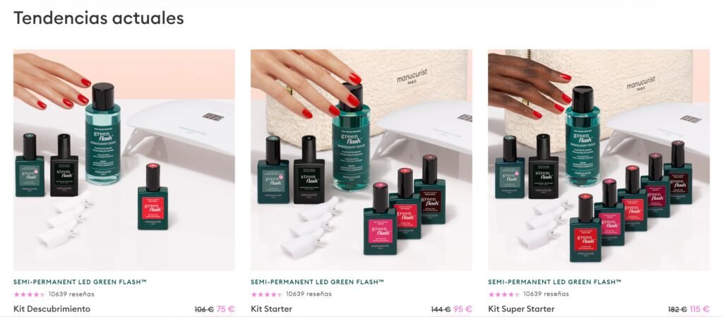 exemple de mise en avant des produits premium